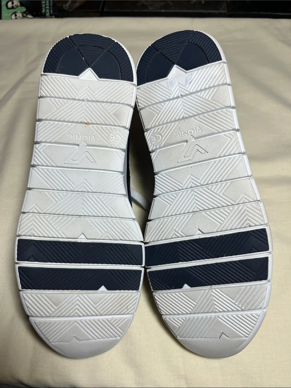 Vionic 355 Taylor Orthopedic Navy Suede Sneakers with White Laces